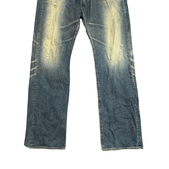 PRPS Men's wide leg distressed button fly jeans Size 38 - Picture 6 of 11